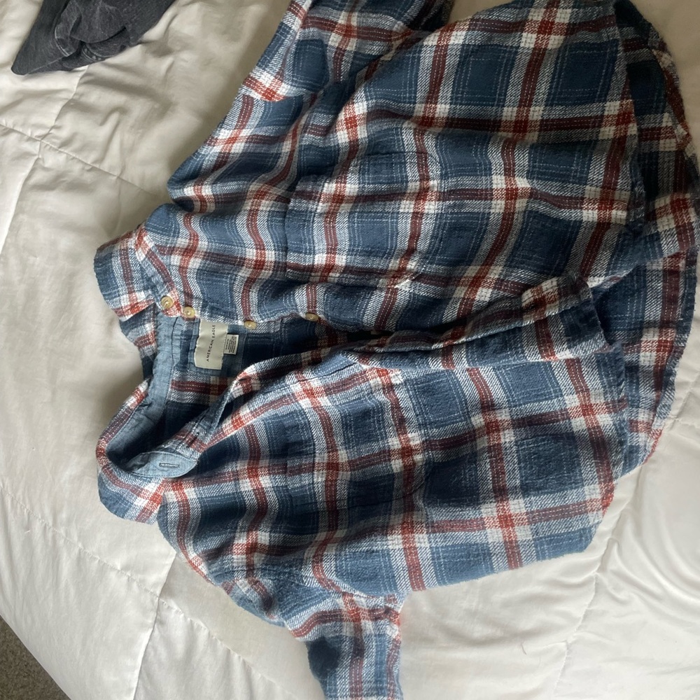 American eagle cropped flannel